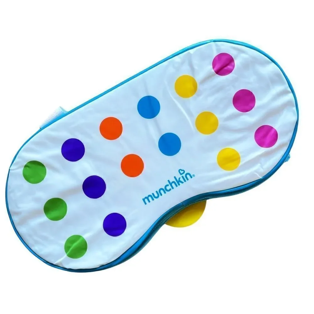Munchkin Dandy Dots Multi-color Water Resistant Bathroom Kneeler Pad EUC